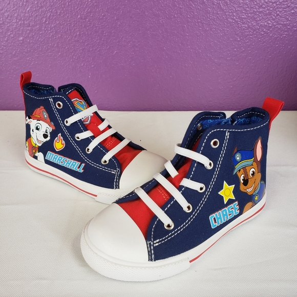 Nickelodeon Other - Rare Spin Master Paw Patrol Sneakers High Top Shoes Chase & Marshall Kid 9
